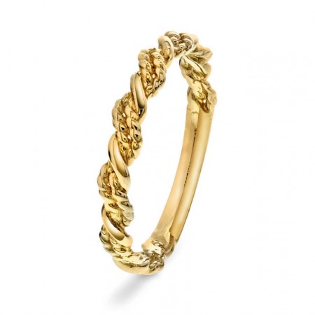 Pan Jewelry - Ring i gull tvinnet