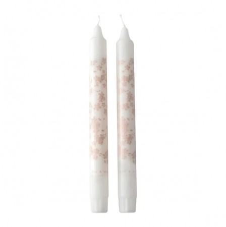 Wik & Walsøe - Slåpeblom Kronelys 2pk, Rosa
