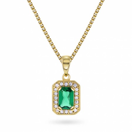 Pan Jewelry - Smykke i forgylt sølv med grønn zirkonia