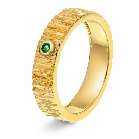 Pan Jewelry - Ring i sølv med grønn zirkonia by Janne Formoe