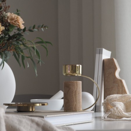 Cooee Design Heavy Tealight Travertine