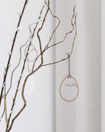 Felius Design - Påskeegg klekket, eik - 2 stk.