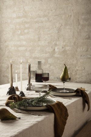 Ferm Living Stone Candle Holder - Small, Svart