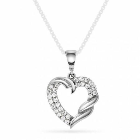 Pan Jewelry - Smykke i hvitt gull med zirkonia hjerte