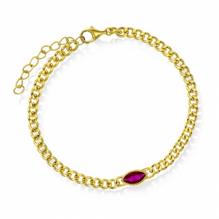 Pan Jewelry - Rio Radiance Armbånd i forgylt sølv med rosa zirkonia