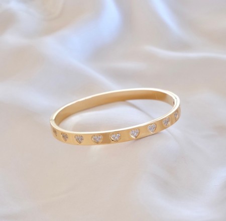 Goldstory - LOVE BLING Armring i forgylt stål