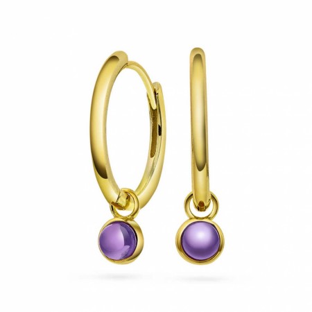 Sandra Lyng x Pan Jewelry - Øreringer i forgylt sølv med ametyst, RO