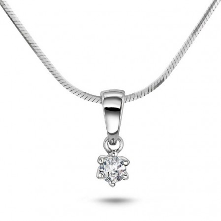 Pan Jewelry - Ingrid Diamantsmykke i hvitt gull, 0,10ct
