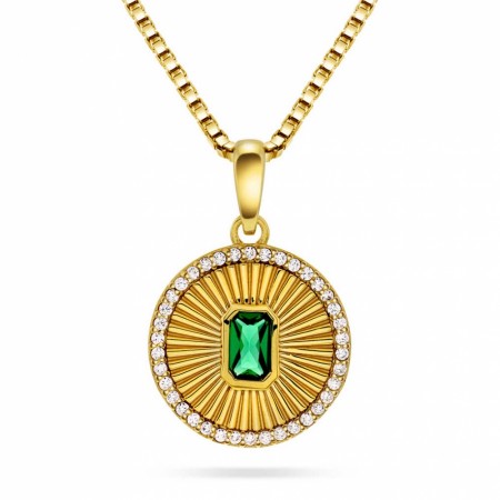 Pan Jewelry - Smykke i forgylt sølv med grønn zirkonia