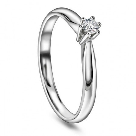 Pan Jewelry - Ingrid Diamantring i hvitt gull, 0,10ct