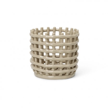 Ferm Living - Ceramic basket, Cashmere
