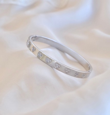 Goldstory - LOVE Bling Armring i stål